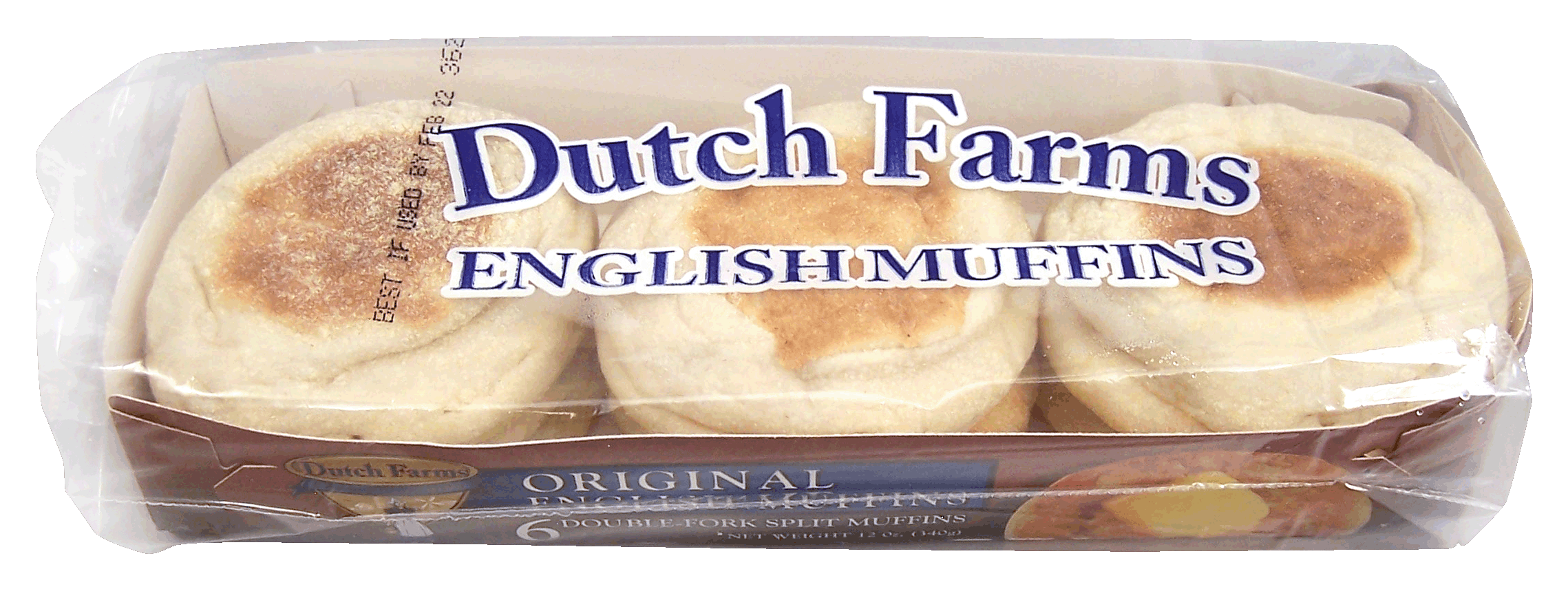 Dutch Farm  english muffins, double-fork split, 6-count Full-Size Picture